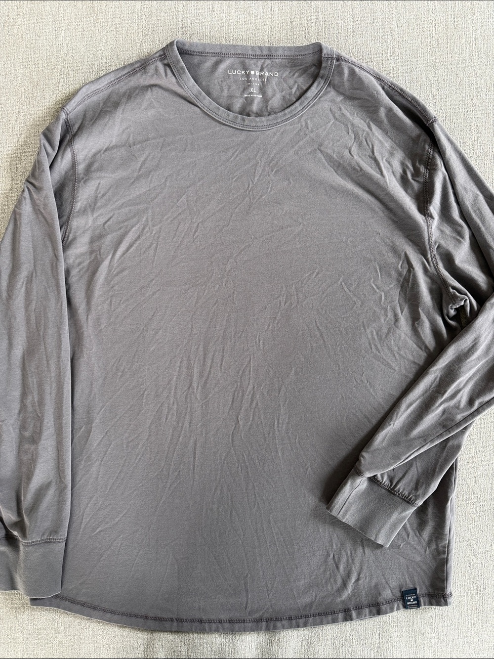 Lucky Brand Long Sleeve Crewneck Shirt - Charcoal Gray
